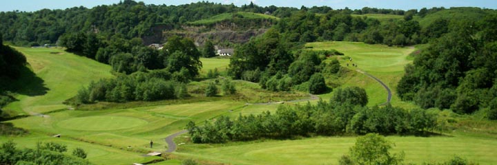 A view across the parkland Glencruitten Golf Club outside of Oban