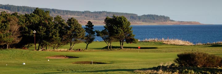 A view of Golspie Golf Club looking to the Dornoch Firth