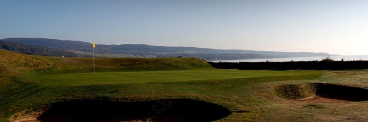 Golspie golf course looking across to the Dornoch Firth 
