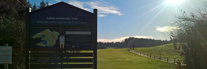 Looking up the 1st hole of Grangemouth golf course