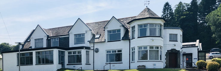 The clubhouse at Greenock Golf Club