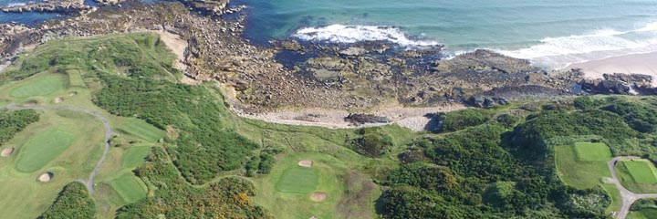 A aerial view of the Hopeman Golf Club