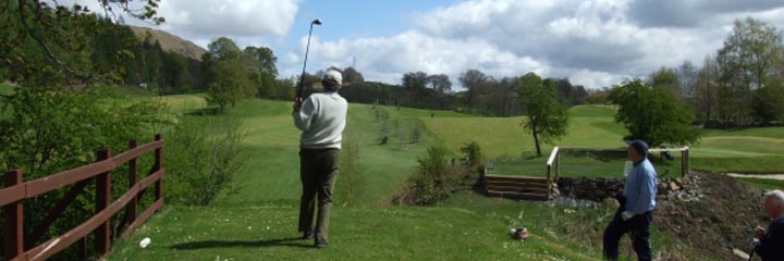 The 16th hole at Killin Golf Club