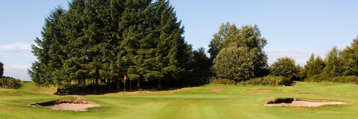 A view of the moorland Kilmacolm Golf Club golf course