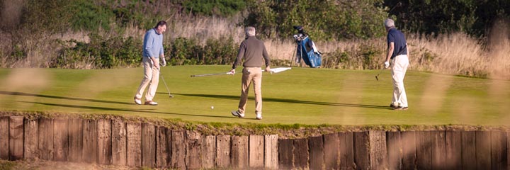 The 4th hole of the Barassie Links at Kilmarnock Barassie Golf Club