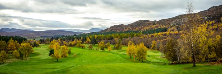 The 4th hole at Kingussie Golf Club