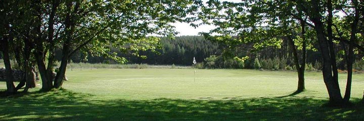 The 8th green at Kintore Golf Club in Aberdeenshire