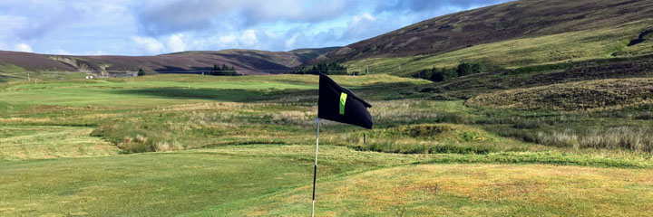 A view across Leadhills Golf Club in the south of Scotland, Scotland's highest golf course