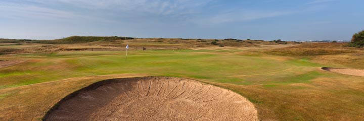 The 16th green at Lundin Golf Club in Fife