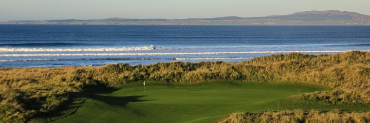 One of the greens of the Machrie Links on Islay, surrounded by deep rough