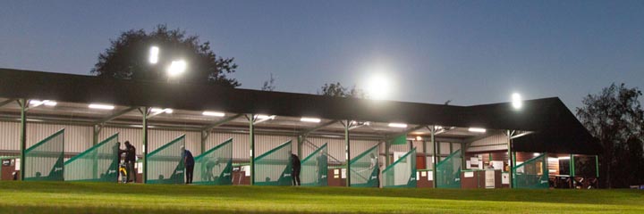The all weather and floodlit driving range at the Melville Golf Centre, just south of Edinburgh