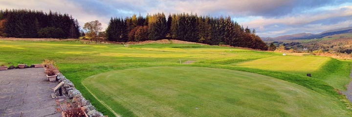 A view across Moffat golf course in southern Scotland