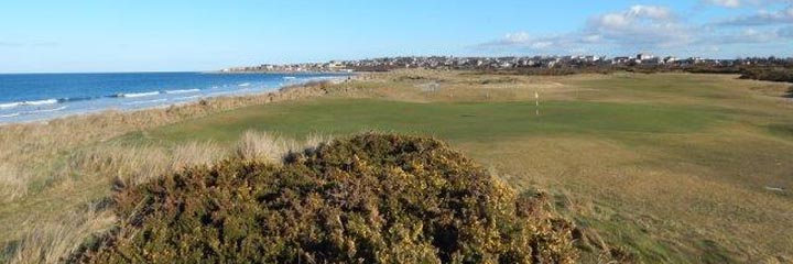 The 14th hole of the Old course at Moray Golf Club