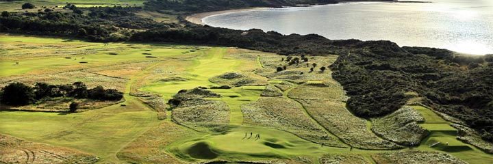 An aerial view of Muirfield golf course
