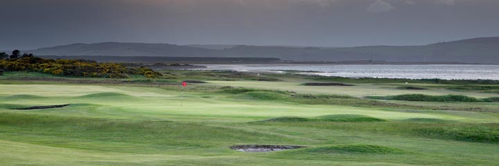 A view of the 16th green of the Nairn Championship course