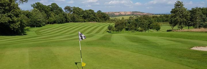 A view across the parkland 9 hole Oatridge golf course