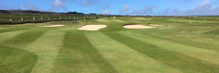 The 13th green of Orkney Golf Club