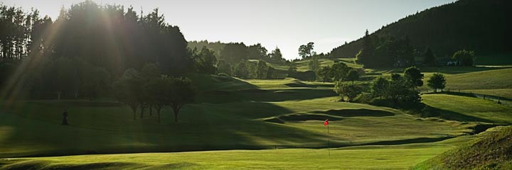 The 18th hole at Pitlochry Golf Club