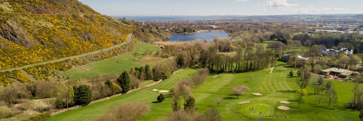 Prestonfield golf course looking across to Duddingston Loch