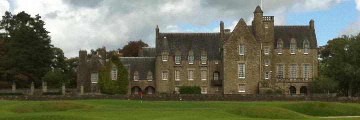 The 18th hole of Rowallan Castle golf course