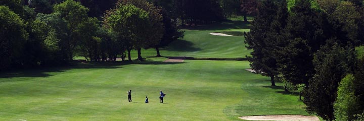 A view of the mature parkland of Sandyhills Golf Club, east of Glasgow city centre