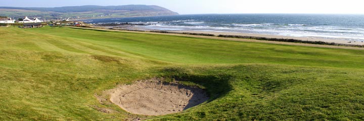 The 1st hole at Shiskine Golf Club