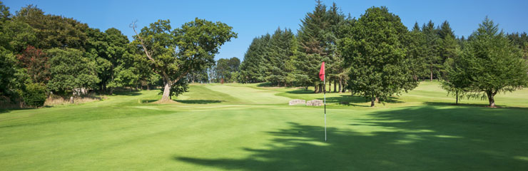 The 12th hole at Strathaven Golf Club