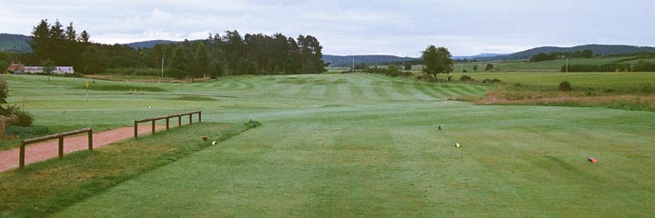 The 1st hole at Tarland Golf Club