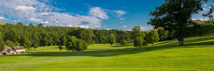 The 1st hole of the Torwoodlee golf course