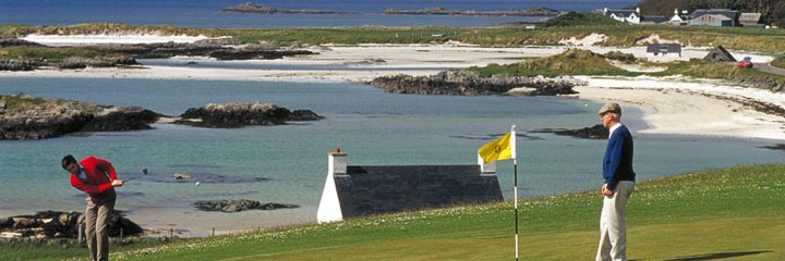 The 1st hole at Traigh golf course