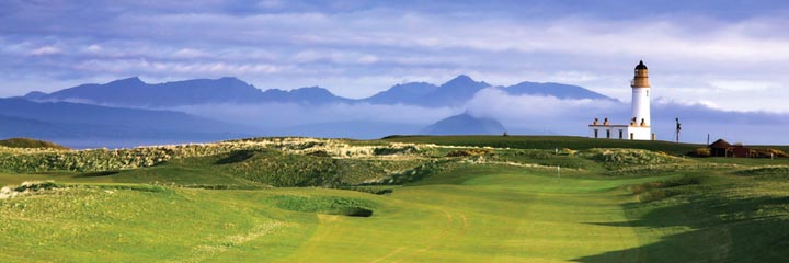 The 14th hole on the Turnberry Ailsa course, "Risk-an-Hope"