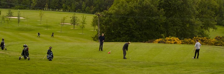 The 8th green of the championship standard golf course at West Lothian Golf Club