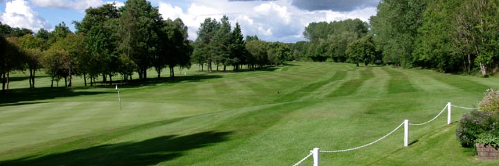 The tree lined fairways of the parkland Wishaw Golf Club