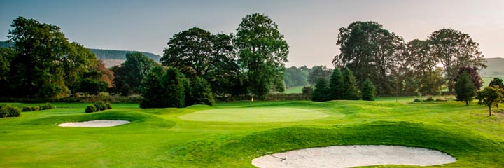 The 18th green at Woll Golf Club