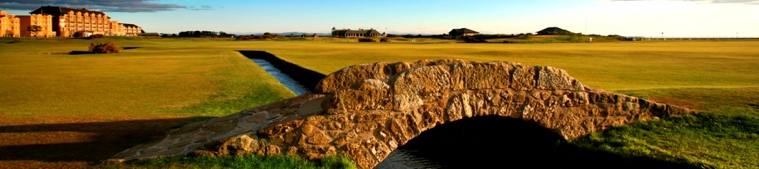 The Swilcan Bridge at the 18th hole of the Old course, St Andrews